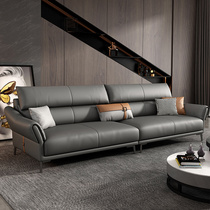 Leather office sofa business triple-person minimal modern leisure reception and conference room office sofa