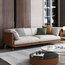 Linkpeng office sofa leather Italian tea couch couch couch three persons in business office