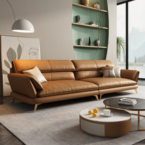Office sofa business reception leisure meeting negotiate a simple modern Italian office leather sofa triple