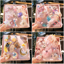  Korean girl baby hair card Female princess crown headdress Baby hairpin does not hurt hair Childrens hair accessories set gift box