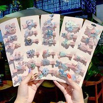  Cute baby hair card Korean Western style infant girl does not hurt hair hairpin Korean childrens cartoon card headdress