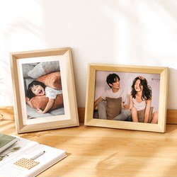 Scandinavian ins Solid Wood Photo Frame Table Simple Ornaments Photo Frame 6 78inch a 4inch Washed Photo Retro Picture Frame Wall Hanging