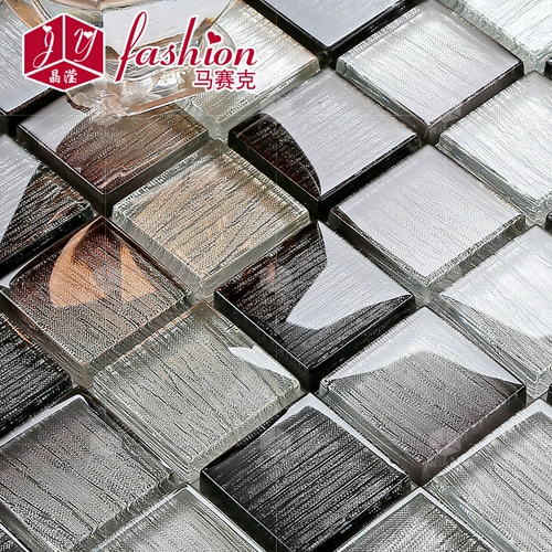 Кристаллическая золотая фольга Мозаика Хрустальная стеклянная головоломка головоломка ТВ Фоно Стена золотая рука плитка для ванной комнаты