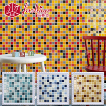 Jingying Mediterranean crystal glass mosaic European background wall tile swimming pool blue toilet balcony bathroom