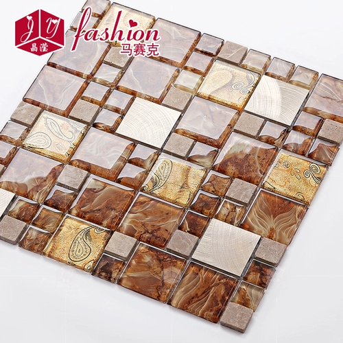 Кристаллический алюминиевый сплав Хрустальный стеклянный камень 啡 啡 马 马 马 Телевизионный фон стены гостиная плитка ресторана