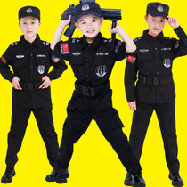 Childrens police equipment small police suit black cat sheriff full set of boy special forces girl police officer police uniform performance costume