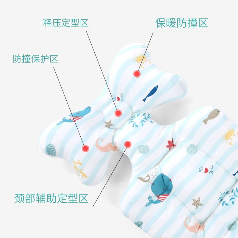 Winter stroller, pillow, trolley, universal children's keep warm seat, increased thickness
