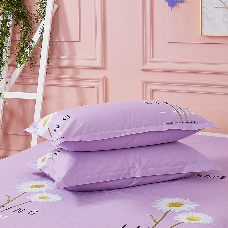 Pure cotton pillow sleeve pair of cotton thickness simple single person 48*74 student pillow core sleeve adult pillow sleeve