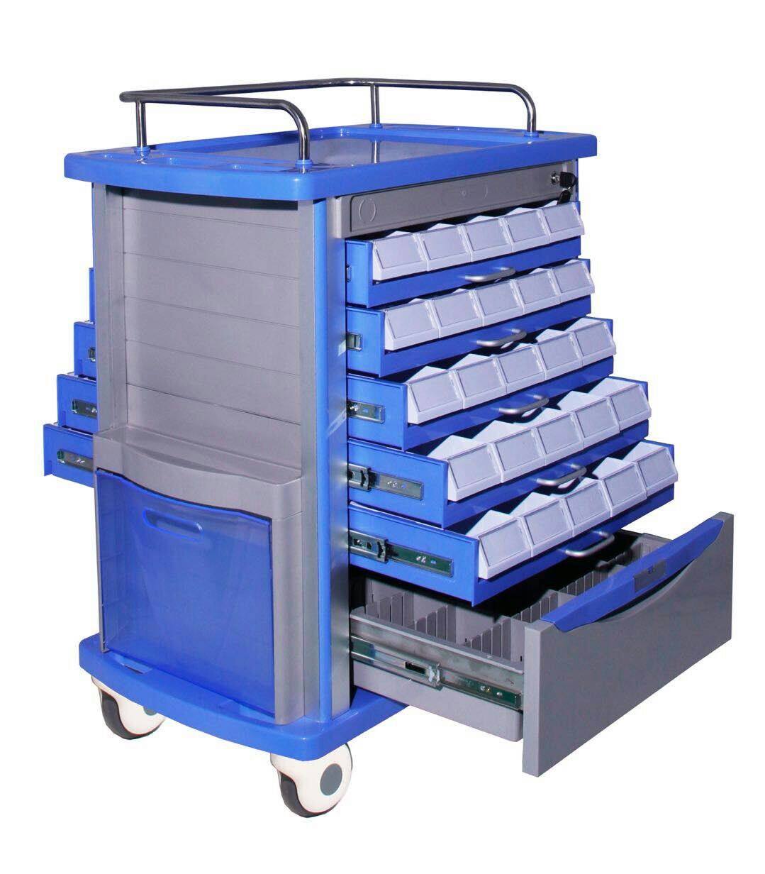 医院口服送药车ABS双面发药车40/50人份护士输液车豪华型：医疗护理新升级，安全高效送药神器！✨