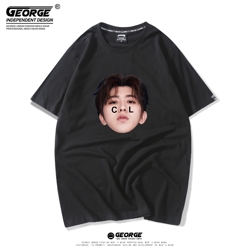 [Кай Кун футболка с коротким рукавом фан-одобрение cool кун кун аватар KUN копия T-shirt ikun свободная полуприлегающая cotton]