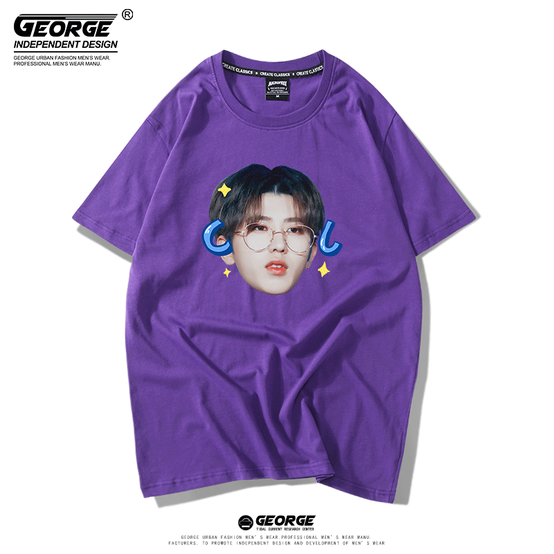 [Кай Кун футболка с коротким рукавом фан-одобрение cool кун кун аватар KUN копия T-shirt ikun свободная полуприлегающая cotton]