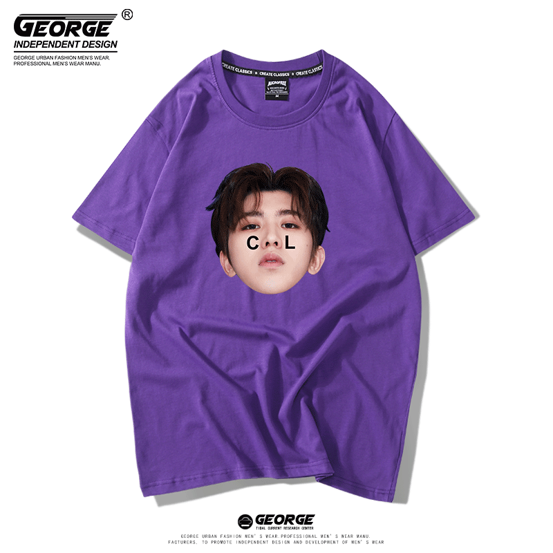 [Кай Кун футболка с коротким рукавом фан-одобрение cool кун кун аватар KUN копия T-shirt ikun свободная полуприлегающая cotton]