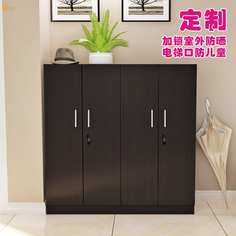 Outside the elevator, small shoe cabinet, locked outdoor narrow high vertical large capacity enter the door door customization