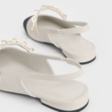 CHARLES&KEITH летняя женская обувь CK1-70900382, женские маленькие ароматные сандалии на плоской подошве с ремешком-цепочкой из бусин