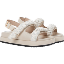 CHARLESKEITH24 new summer style SL1-71720110 genuine leather open toe strap flat beach sandals