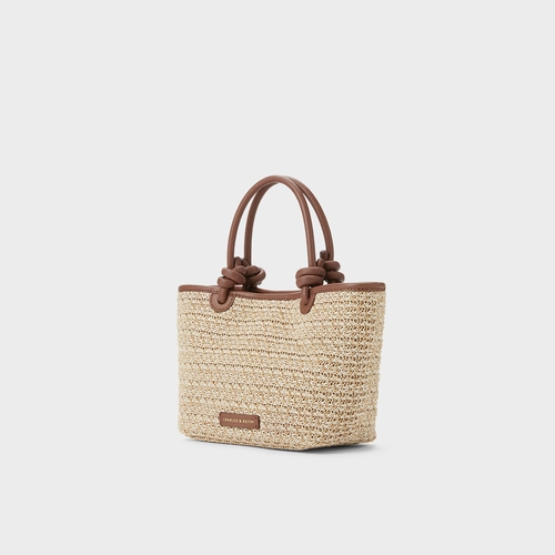 CHARLES&KEITH Осенняя женская сумка CK2-30271346 портативная сумка-корзина для овощей с узлом тканая большая сумка