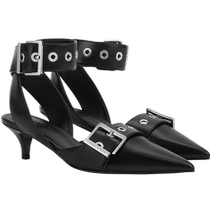 CHARLESKEITH24 summer new style CK1-61720176 fashionable and cool rivet pointed toe cat heel sandals