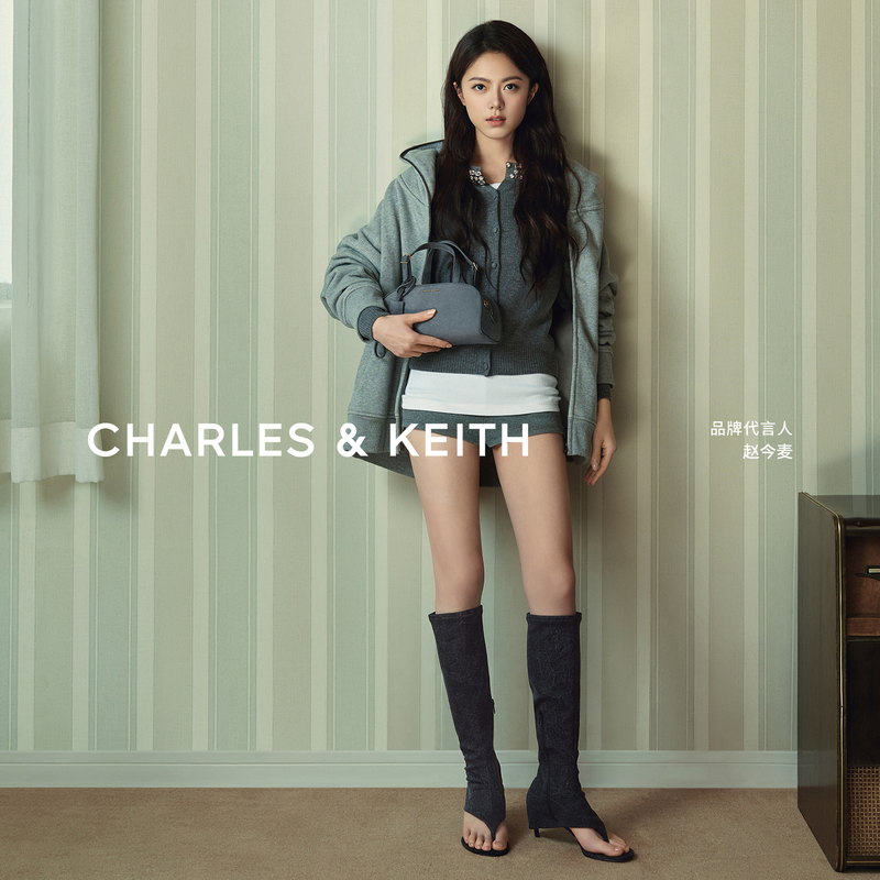 Zhao Jinmai's Same Style Charles & Keith Fashionable Round-Toe Stiletto Open-Toe Long Boots Ck1-90360437 Zhao Jinmai's Same Style Charles & Keith Fashionable Round-Toe Stiletto Open-Toe Long Boots Ck1-90360437