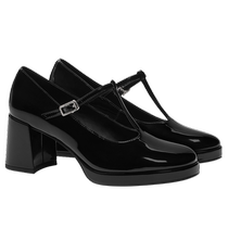 (Mid-year discount) CHARLESKEITH womens shoes CK1-61720183 patent leather Mary Jane shoes high heels