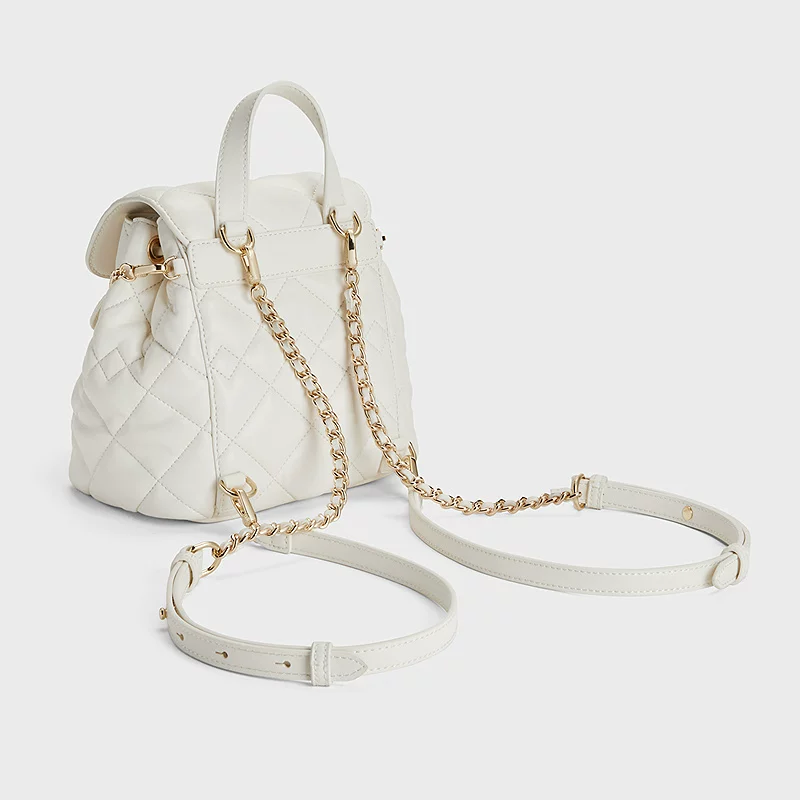 Charles&keith, capacious backpack with diamond pattern, Birthday gift