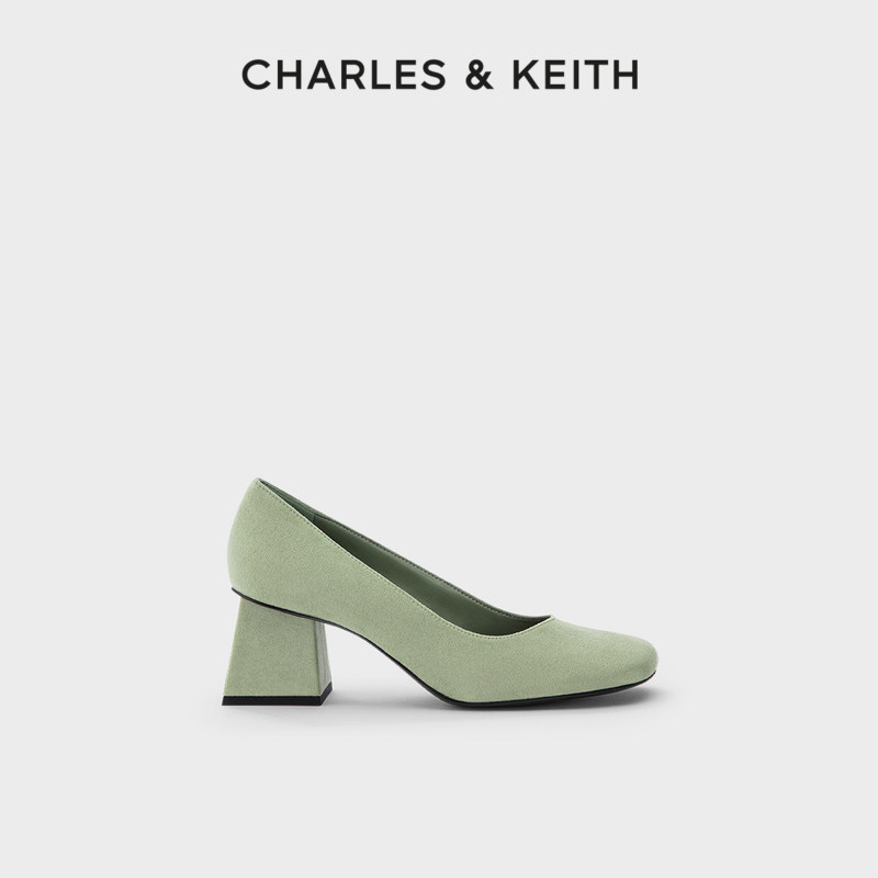 CHARLES&KEITH WOMEN SHOES CK1-60280291 LADY BRIEF COMMUTE COARSE HEELS WITH SINGLE SHOES