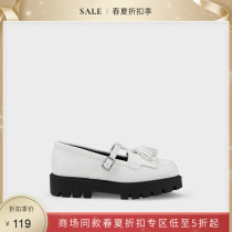 CHARLES & KEITH 2021 Spring SUMMER discount childrens shoes CK9-70900027 Tassel decorative thick-soled loafers