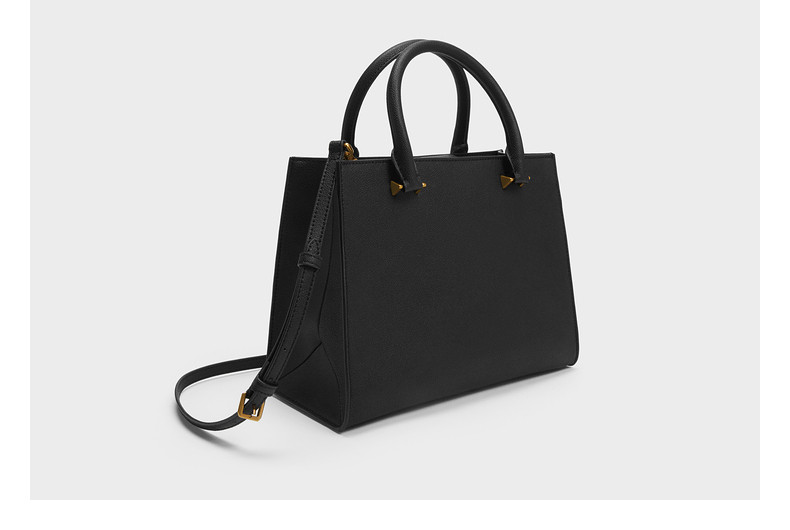 Сумка charles&keith春季新款ck2-30782210简约通勤手提单肩托特包女