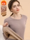 Топ с круглым вырезом - бежево-серый