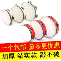 Childrens dance tambourine professional percussion instrument hand clapping drummer shaking tambourine kindergarten teacher tambourine