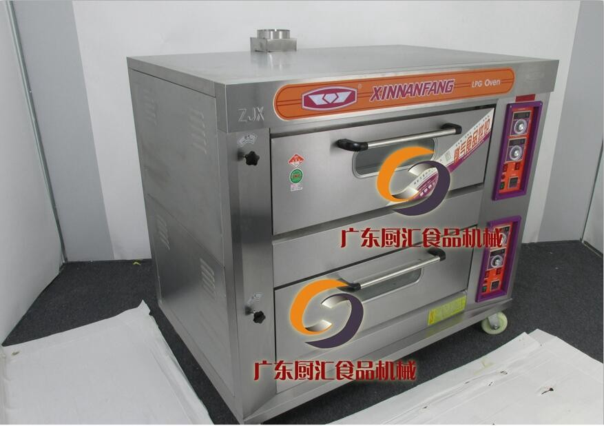 Full Stainless Steel New South YXY-40A Double Layer Four Pan Gas Oven Commercial Gas Oven Cake Oven