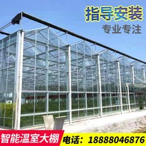 Smart glass Vegetable Greenhouse Greenhouses Full Range Floral Greenhouse Shelf Skeleton Steel Tubes One Ton