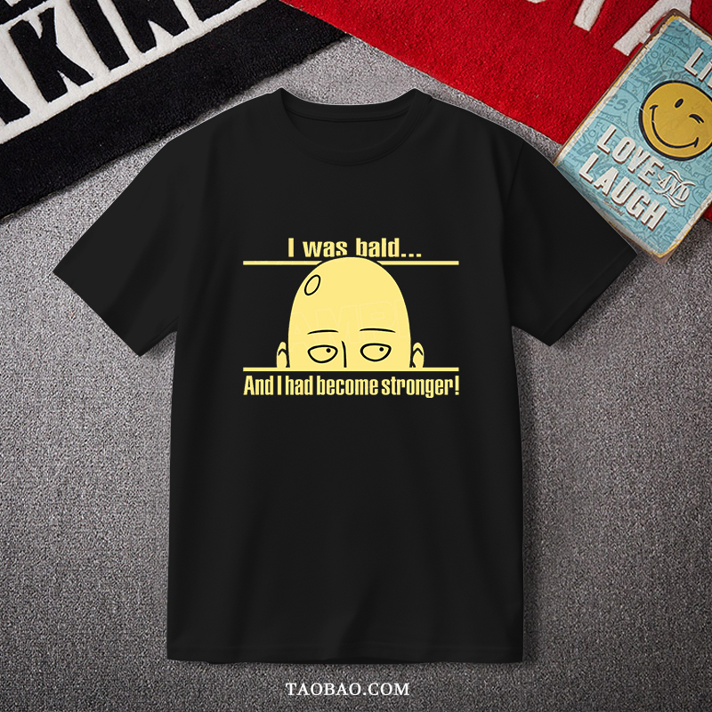 One Punch Man Saitama Genos Anime Merchandise Short-Sleeve T-Shirt Pure Cotton Anime T-Shirt
