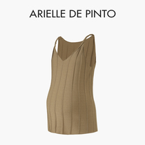 French ARIELLE DE PINTO maternity wear summer slimming high elastic knitted sweater sleeveless top