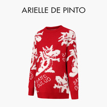 French ARIELLE DE PINTO maternity wear winter Year of the Dragon red zodiac year sweater sweater top