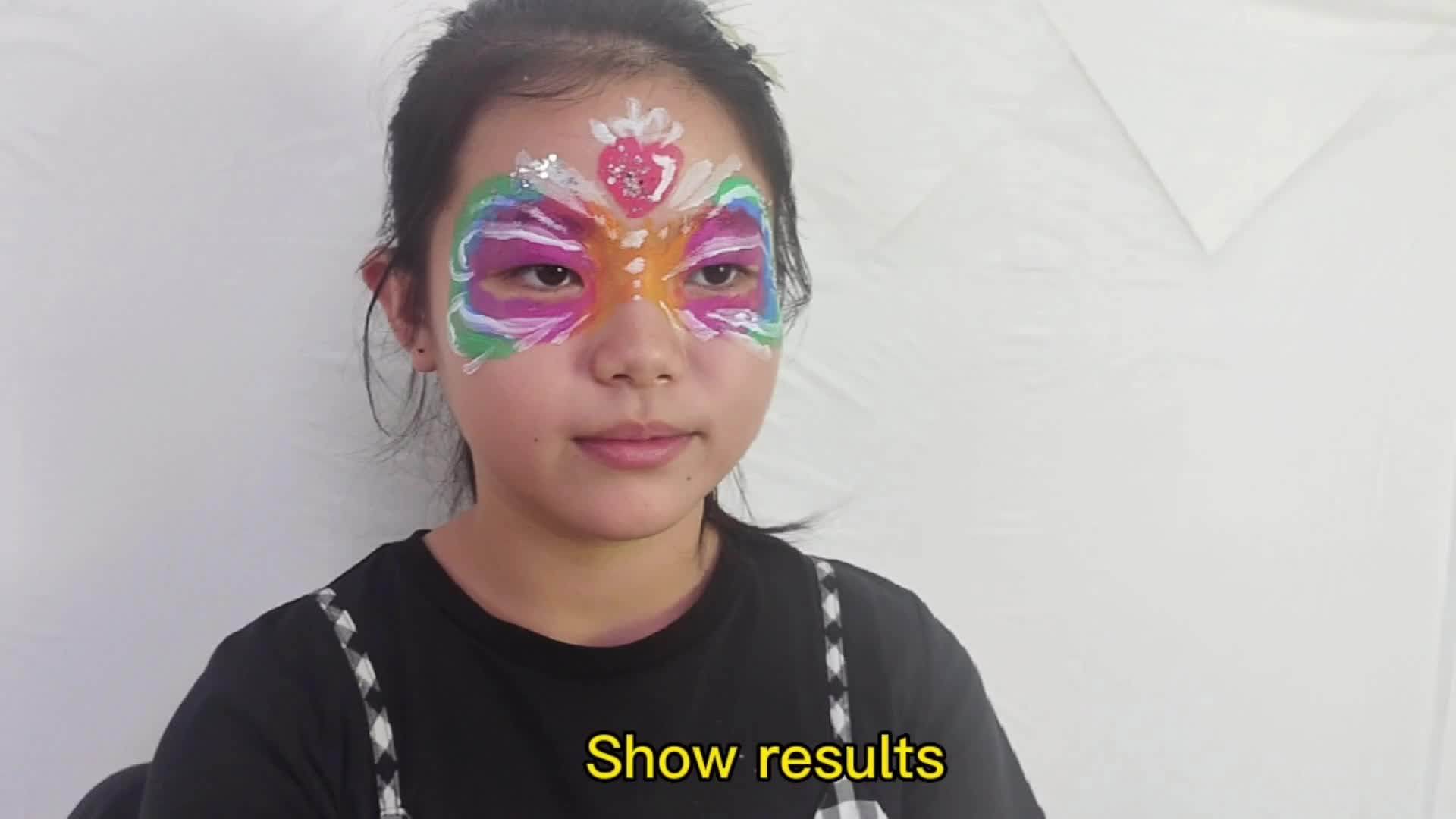 Tender Temporary Nontoxic Kids Makeup Rainbow Face Paint Kit Washable