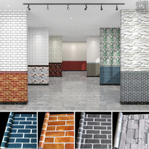 5 m self-adhesive waterproof desktop sticker Net red hotel wall skirt barber shop barbecue shop wall wallpaper brick wallpaper