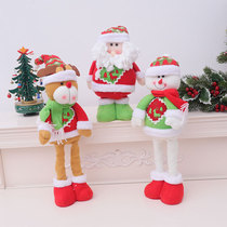 Christmas snowman doll fabric telescopic doll Christmas ornaments hotel window decoration gift props