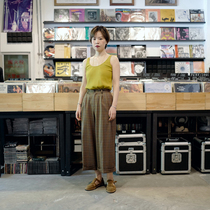 P G-wool silk-blend herringbone trellis 8-piece pants