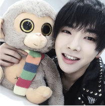 Long-arm scarf monkey plush toy doll star brilliance Yu same Monkey Girl birthday gift