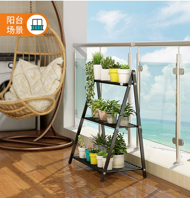 Kệ hoa trang trí ban công phòng khách sàn đứng mọng nước pothos inox có giá để đồ trong nhà chậu hoa lớp vật có giá đỡ giá lưới an toàn cửa sổ chung cư