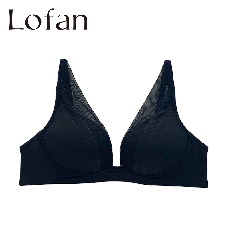 Lofan sexy V áo ngực mỏng bộ sưu tập có thể điều chỉnh của sữa mẹ tụ tập mà không cần đồ lót vòng thép tăng gấp đôi khóa 5145.