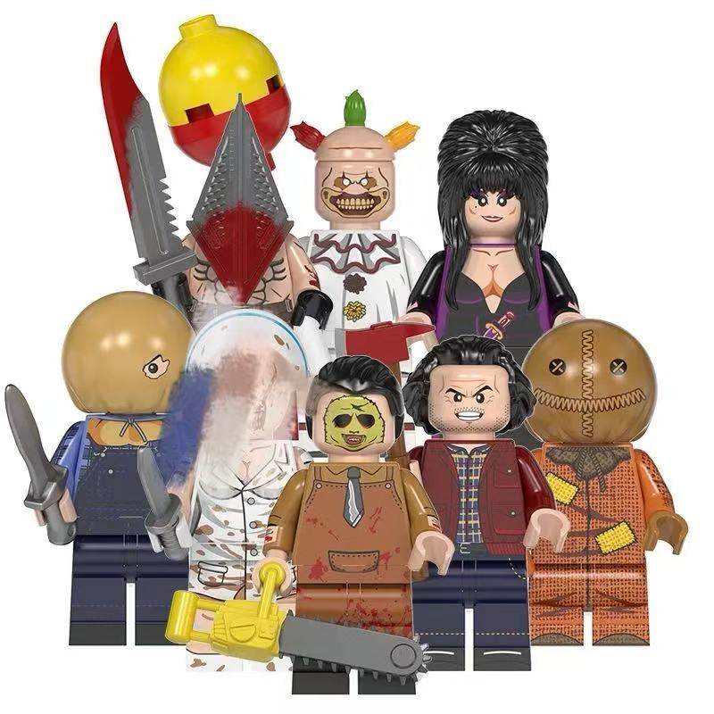 Le Toys High Crisis Zombie Silent Hill Chainsaw Man Horror Monster Building Blocks Minifigures