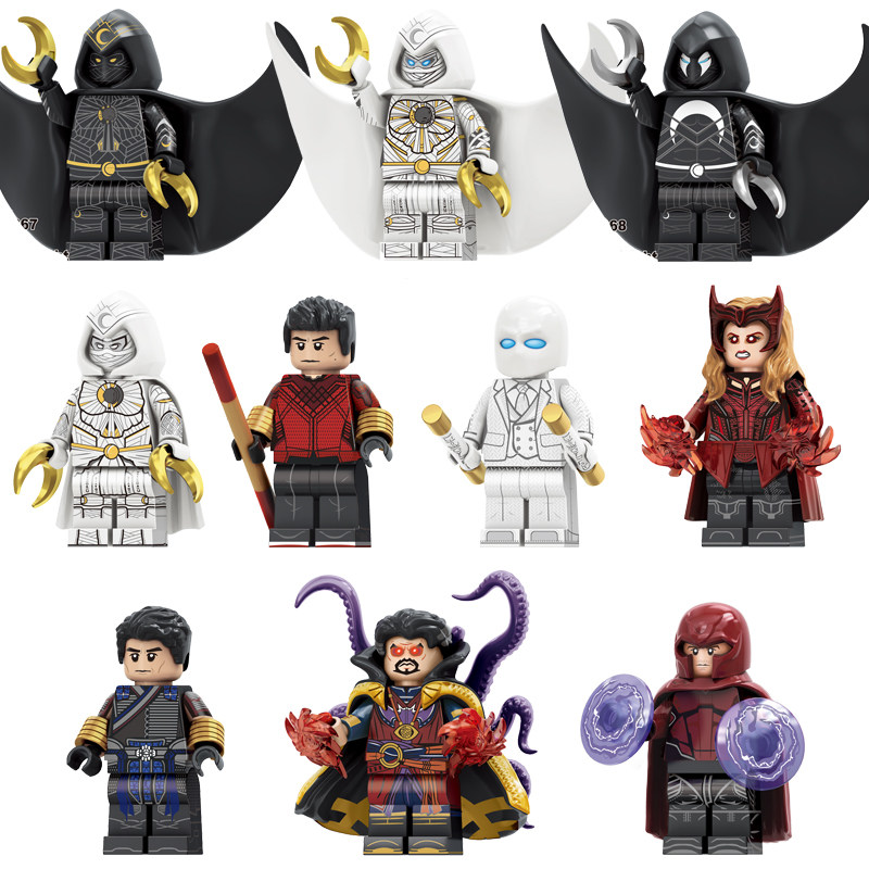 Le Toys Moonlight Knight Demonic Octopus Doctor Strange Shang-Chi Martial Arts Iron Man Thor Building Blocks Minifigures High