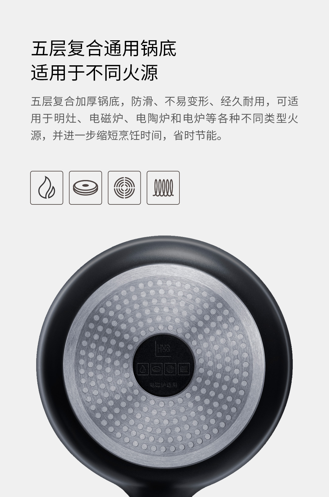 小米有品 火候 超白金压铸 不粘煎锅 天猫优惠券折后¥94包邮(¥109-15)奶锅可选