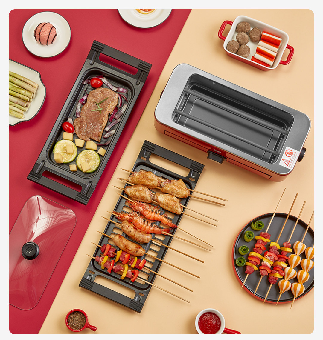 小米有品 火候 多功能家用煎烤炉 HU0202 天猫优惠券折后￥199包邮（￥399-200）