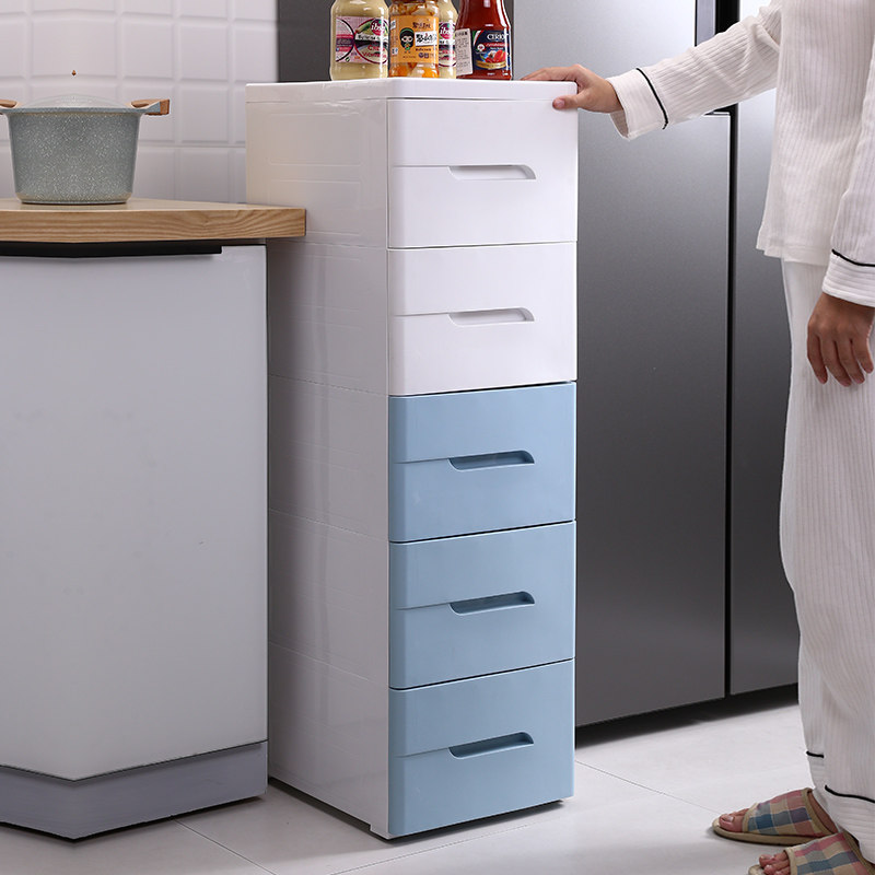 20 30 38cm kitchen deep crack drawer type storage cabinet living room storage cabinet toilet narrow side storage cabinet