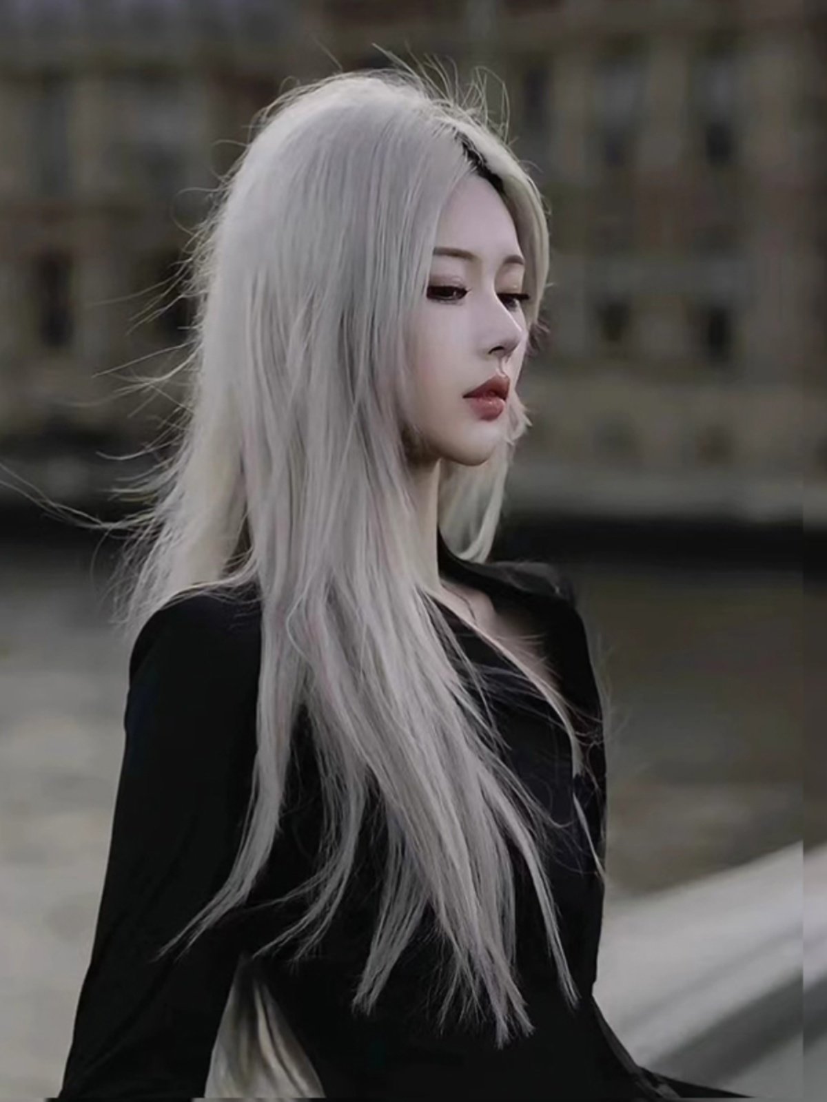 化妆模特黑色白色