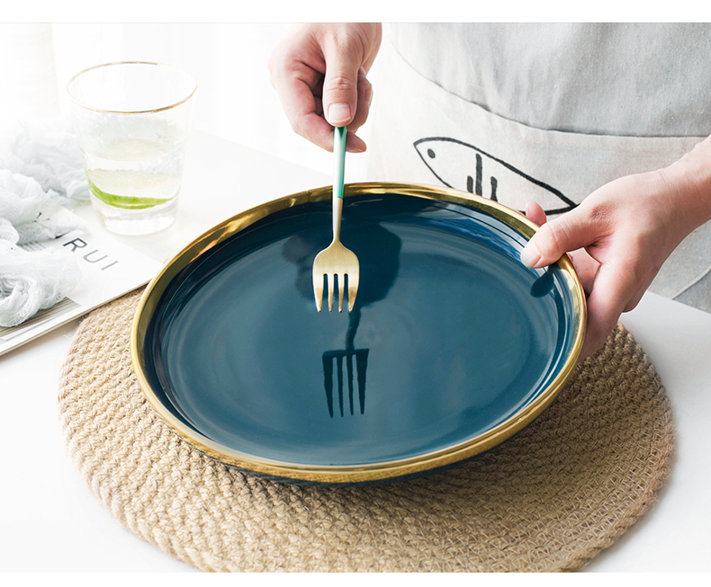 Nordic contracted up phnom penh ceramic disc home plate of up phnom penh steak plate of pasta salad plate of American bread plate