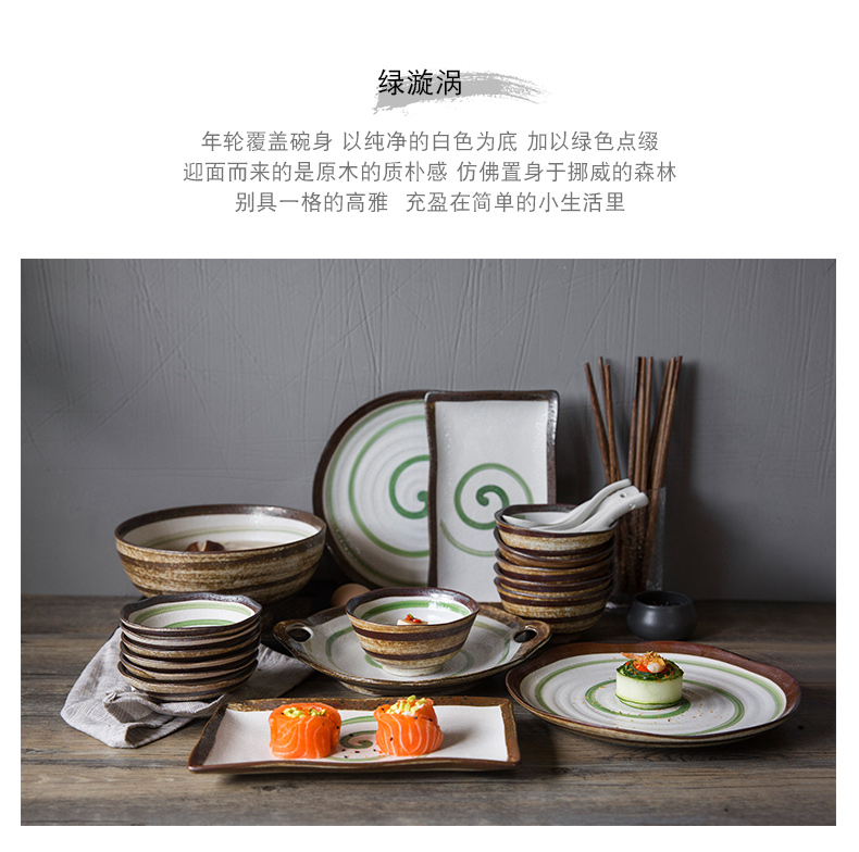 Inscription ink ceramic tableware suit creative home dishes dishes combination suit dish suits for