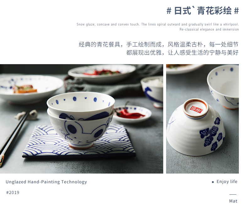 Chinese zodiac 12 zodiac rice bowls bowl of ceramic bowl creative household pig year Chinese ceramic tableware 4.5 inch bowl
